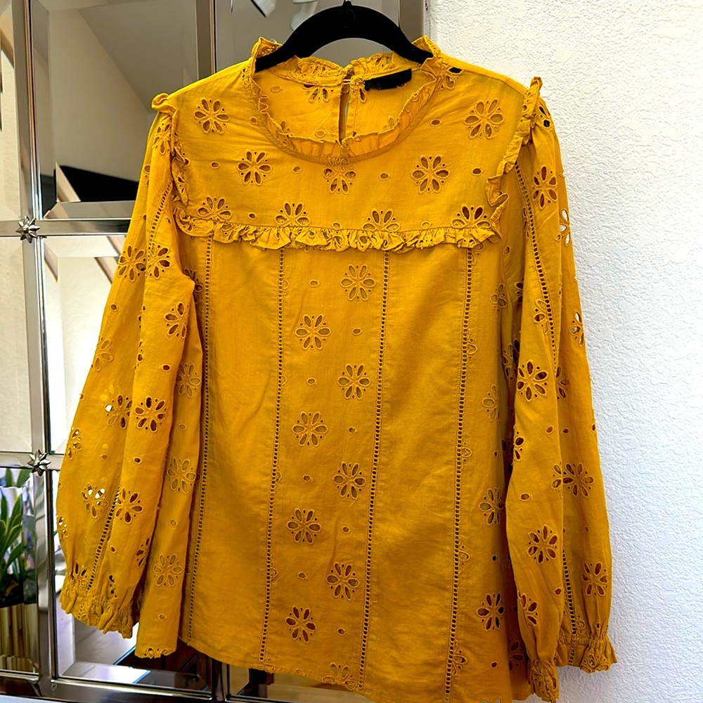 Mustard daisy blouse